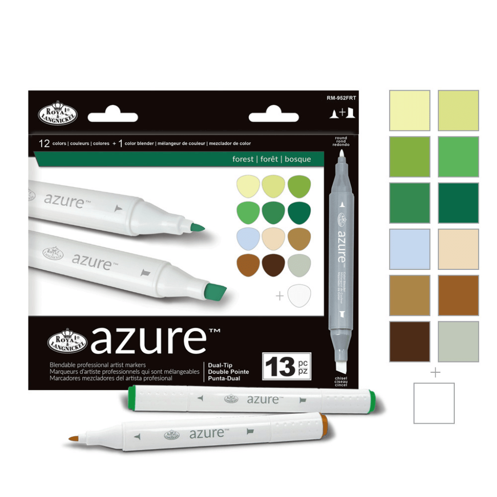 13-piece Forest Colours Artist Marker Set