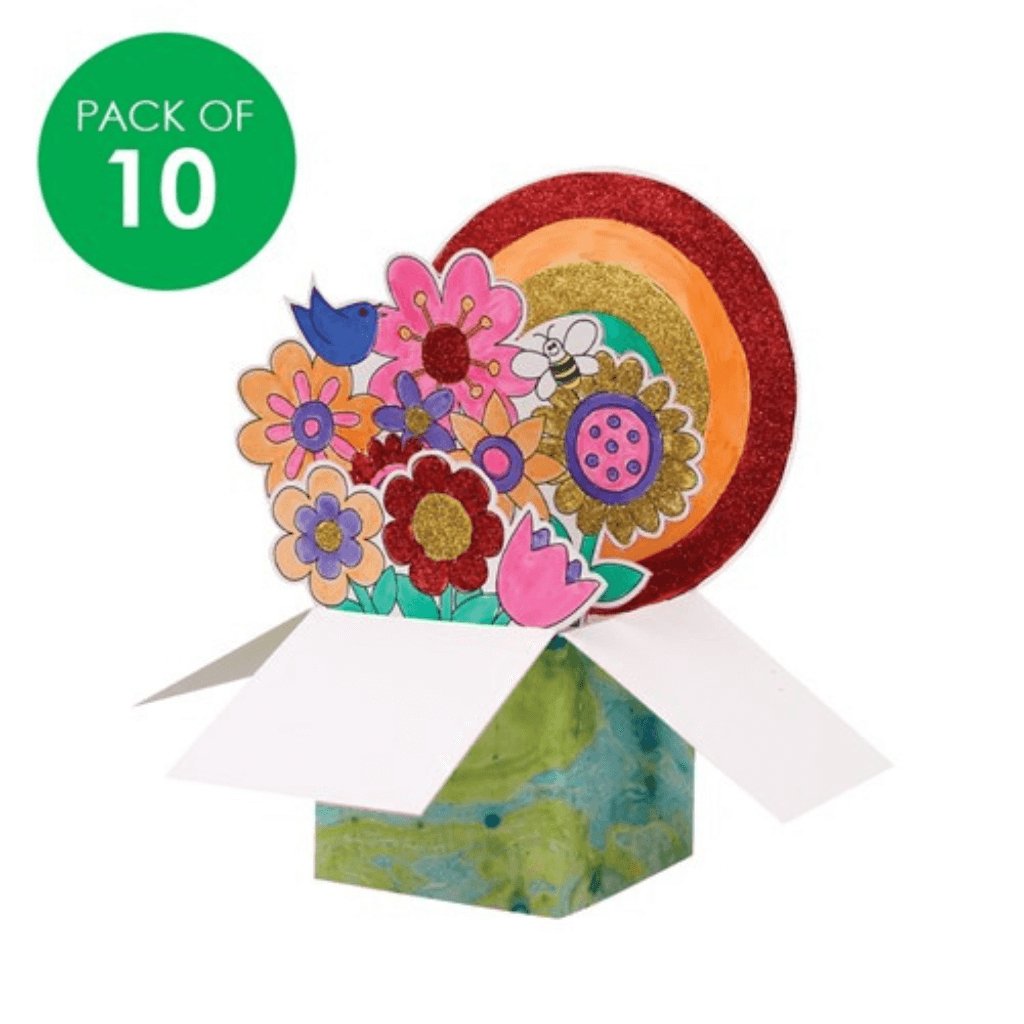 3D Colour In Pop Up Cards - Pack of 10 - Senior Style