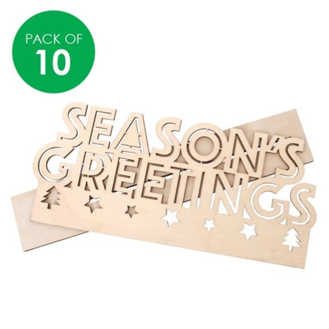 3D Seasons Greetings Plaques - Pack of 10 - Senior Style