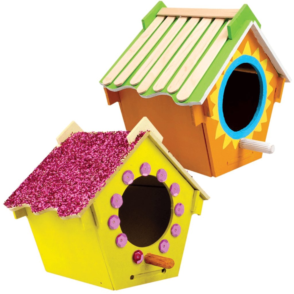 3D Wooden Birdhouses - Pack of 10 - Senior Style