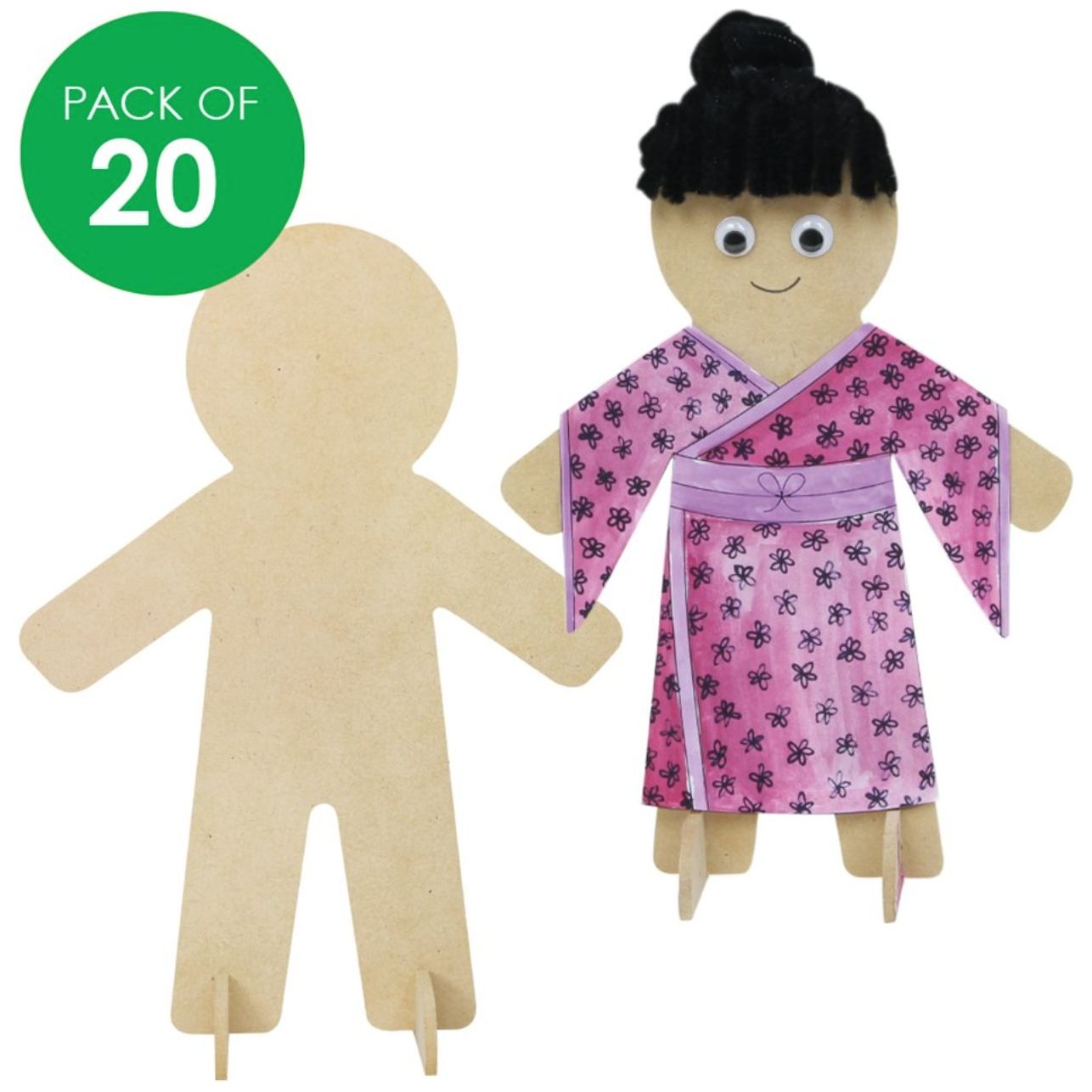 3D Wooden People - Pack of 20 - Senior Style