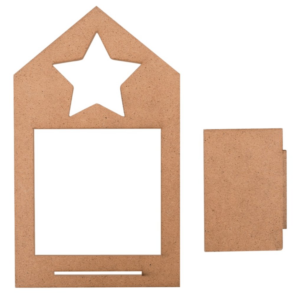 3D Wooden Star Cutout Frames - Pack of 10 - Senior Style