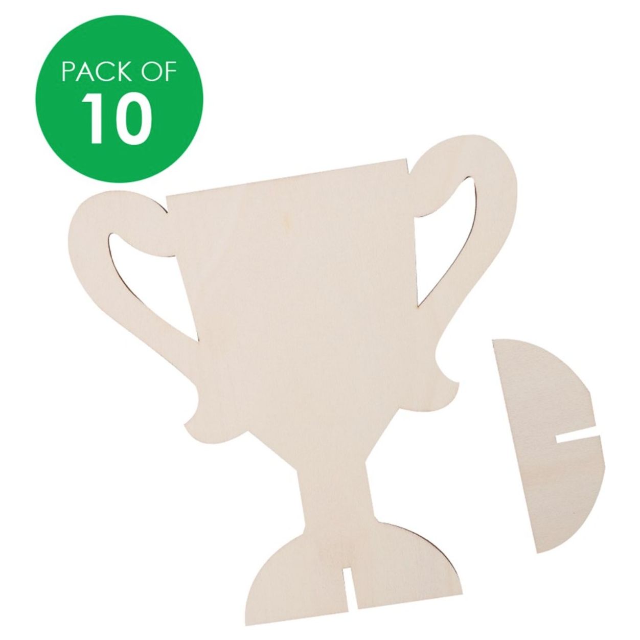 3D Wooden Trophies Pack of 10 - Senior Style