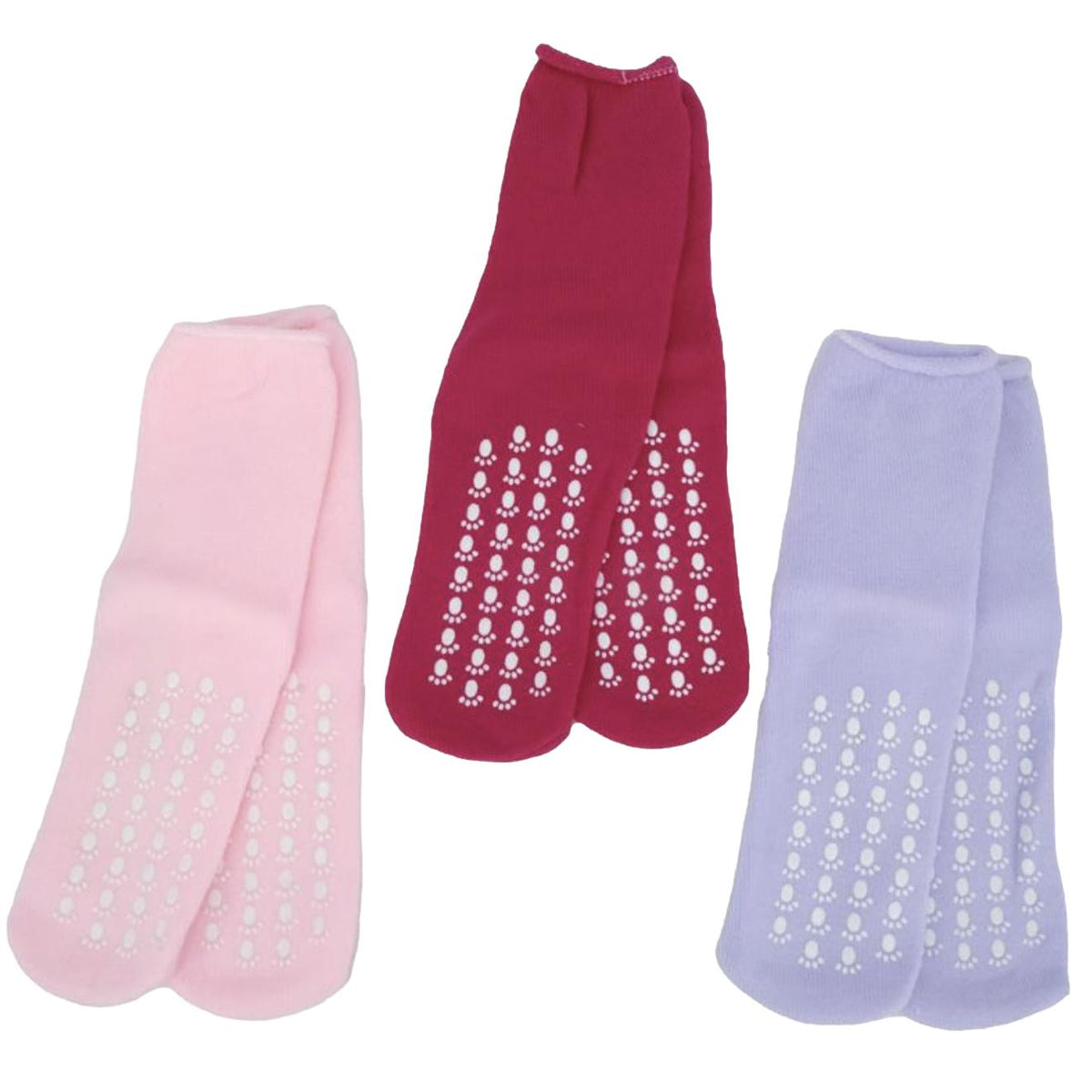 3pk Ladies Anti - Slip Socks - Senior Style