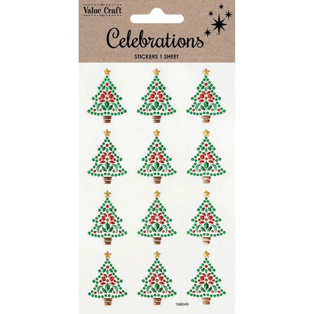 Christmas Crystal Stickers - Mini Trees