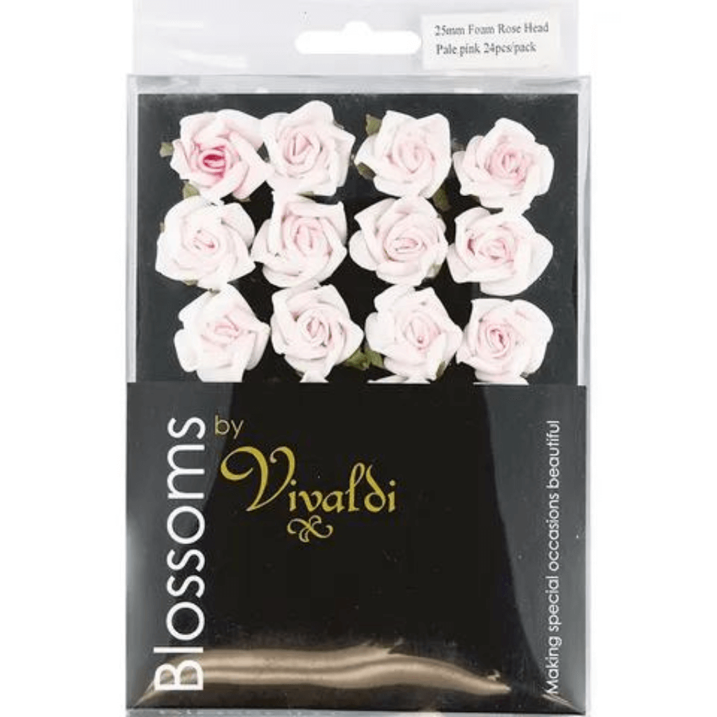 Craft Foam Rose Heads - Pale Pink