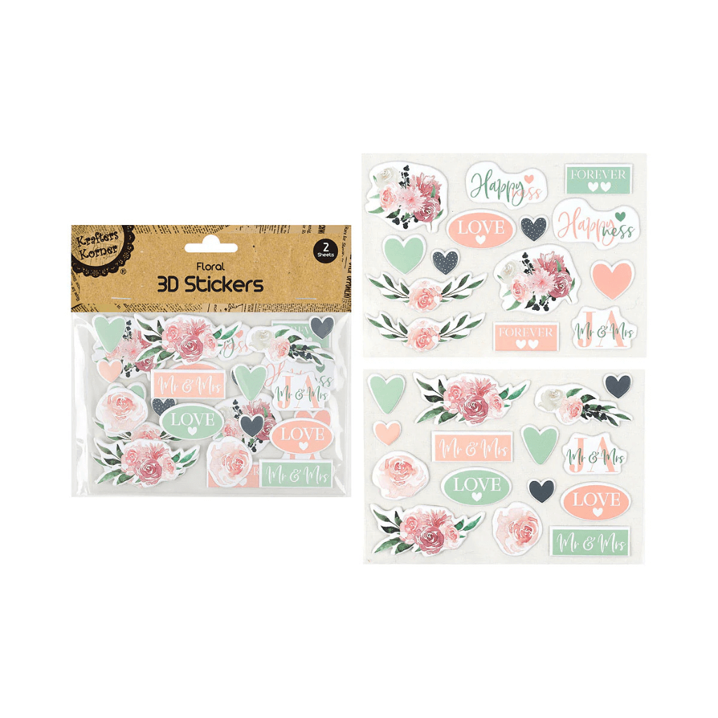 Floral 3D Stickers