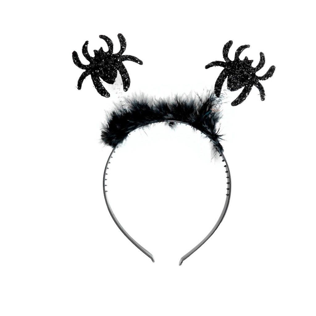 Halloween Glitter Headband - Spiders