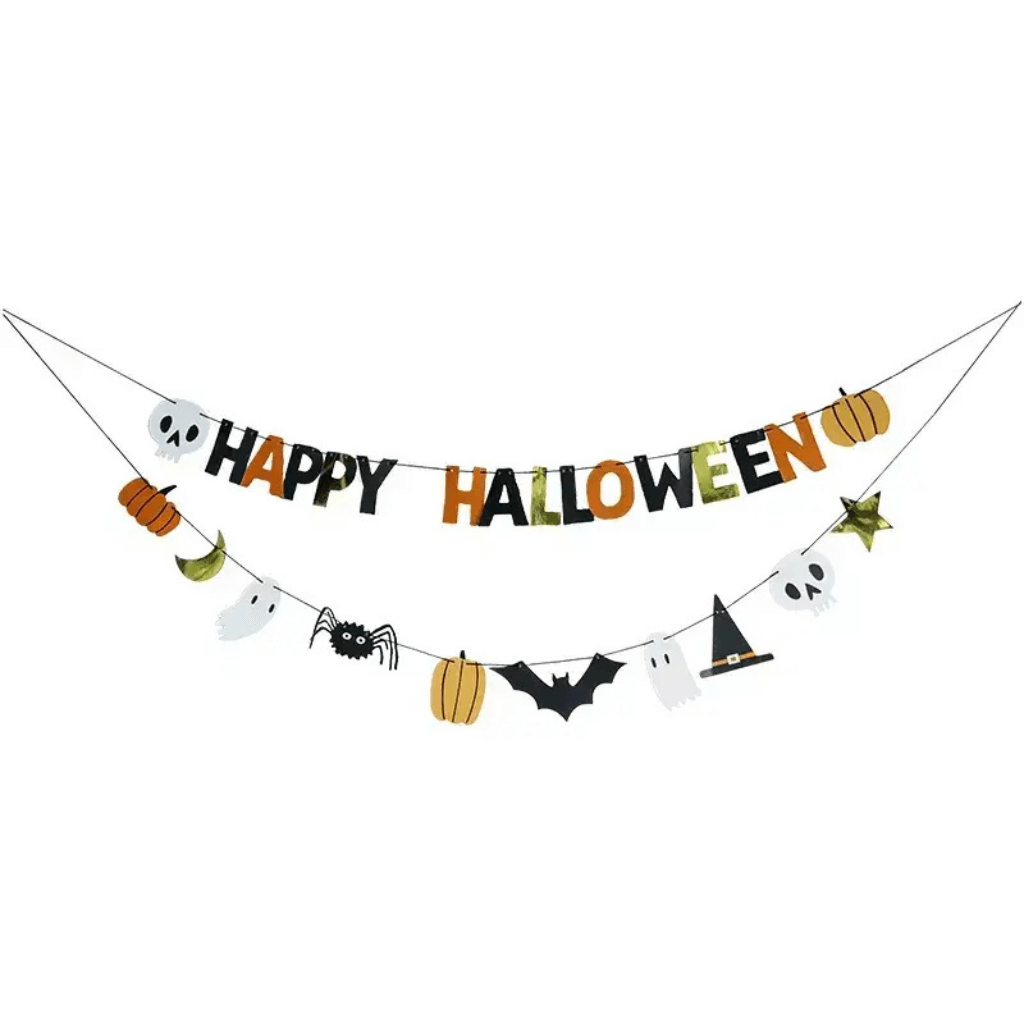 Happy Halloween Paper Buntings Banner