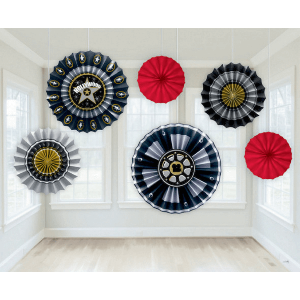 Hollywood Paper Fan Decorations