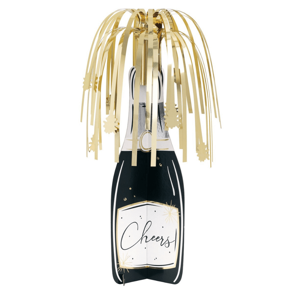 New Year Champagne Bottle Centrepiece