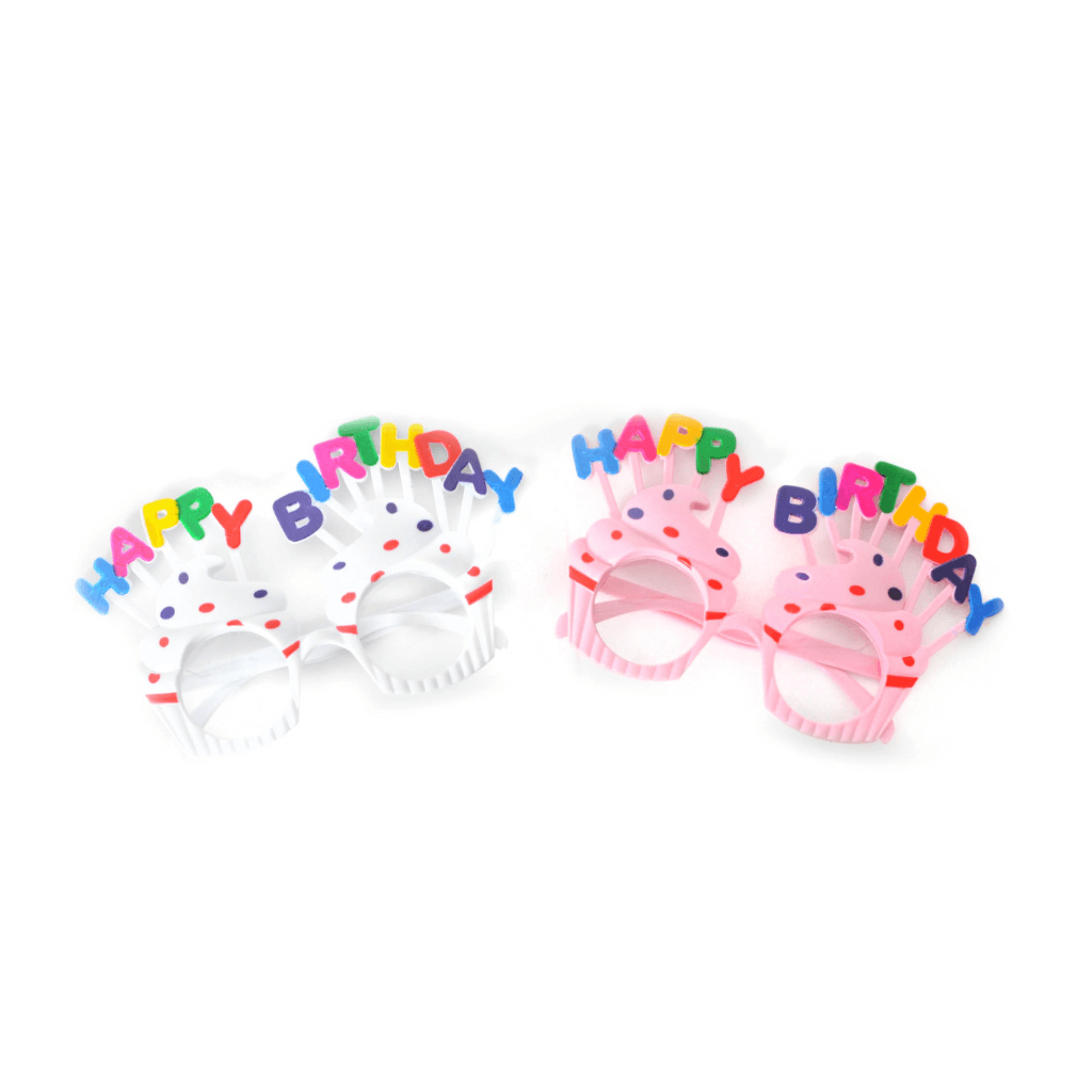 Party Glasses - Happy Birthday Cupcakes