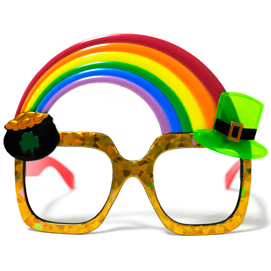 Party Glasses - Rainbow and Pot of Gold