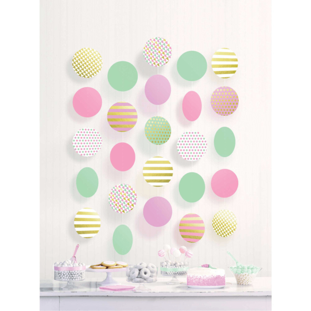 Pastel Hanging Circle Decorations