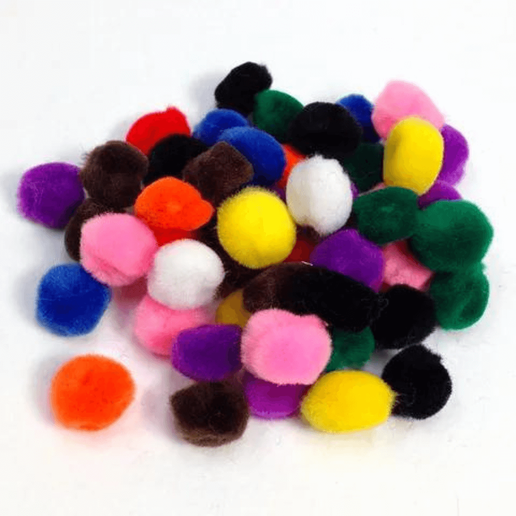 Pom Poms Assorted Colours