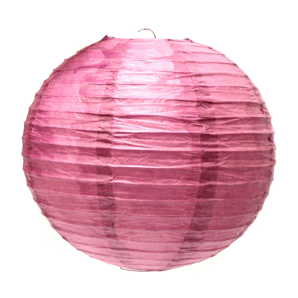 Round Lantern 18 Inch Maroon