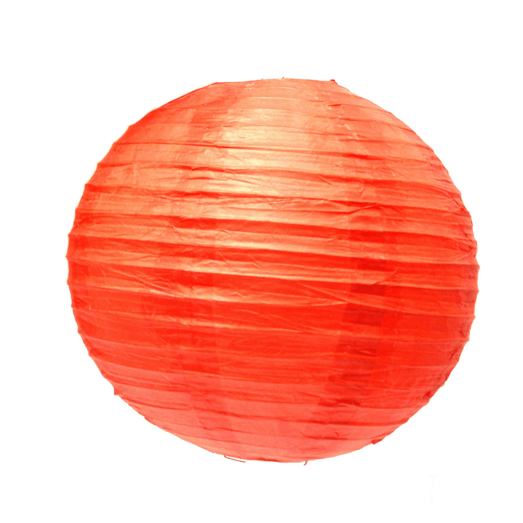 Round Lantern 8 Inch Red