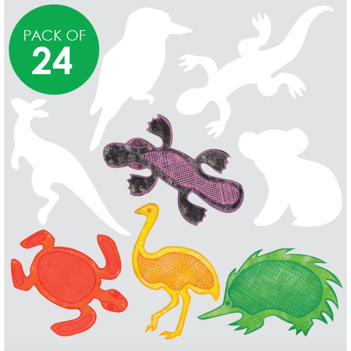 Australian Cardboard Animals Pack of 24