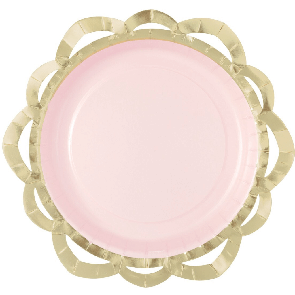 Valentine Gold Foil-Stamped Paper Plates