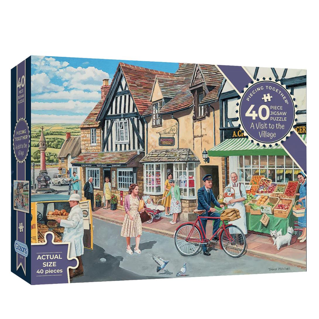 A Visit To The Village - 40 XL Piece Jigsaw Puzzle - Senior Style