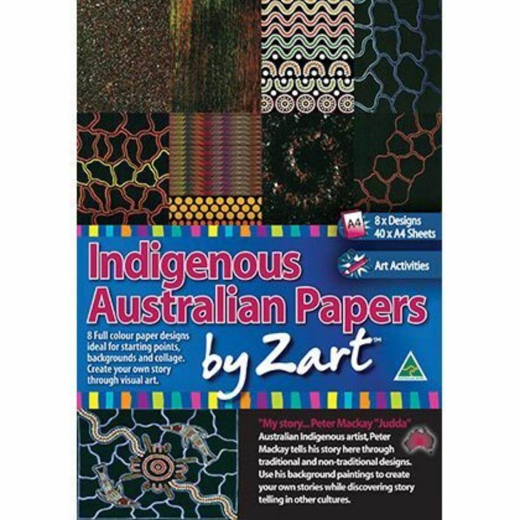 Aboriginal Australian Design Paper A4 Pack of 40 - Senior Style