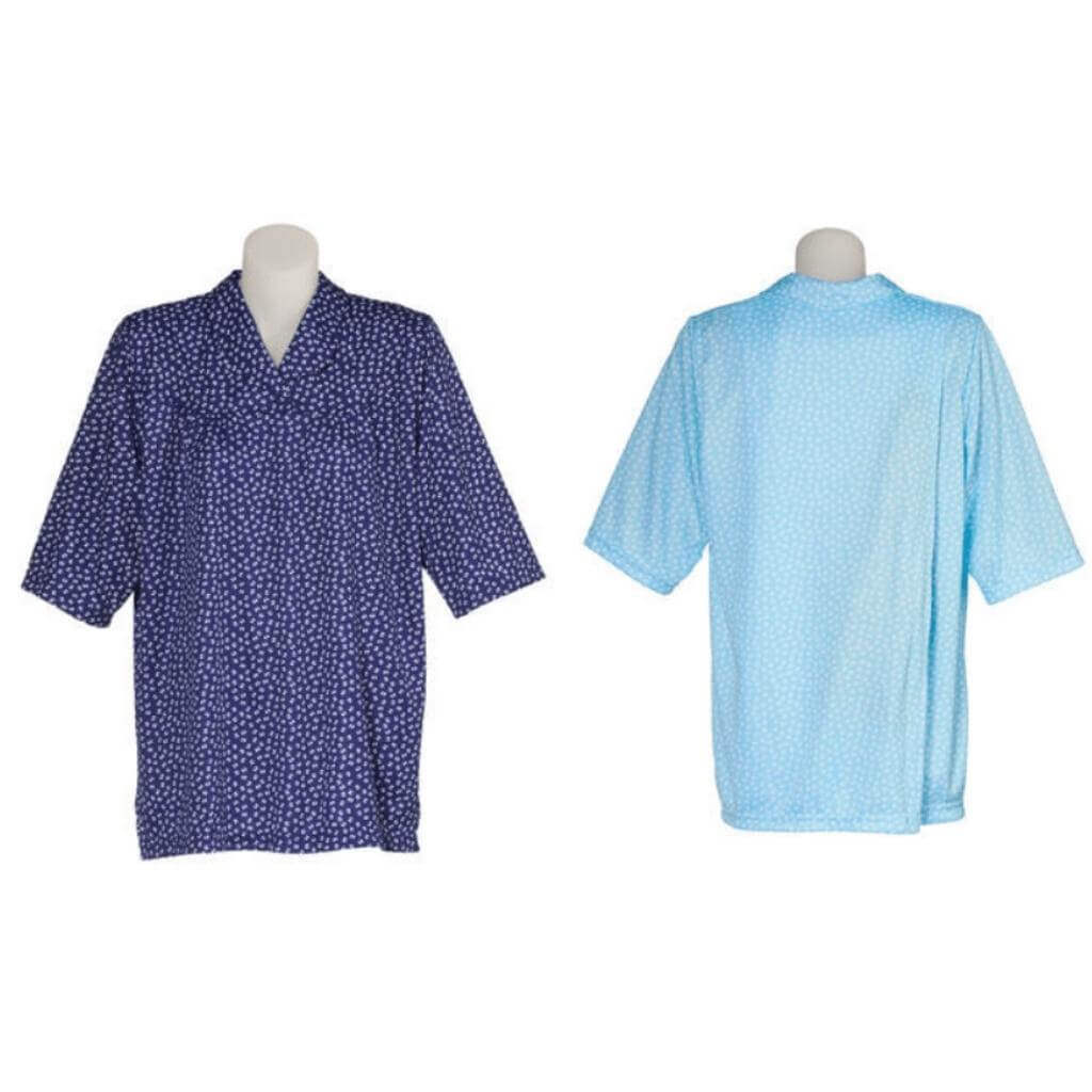 Adaptive Short Sleeve Tunic Blouse Petal Back Clothing - Senior Style