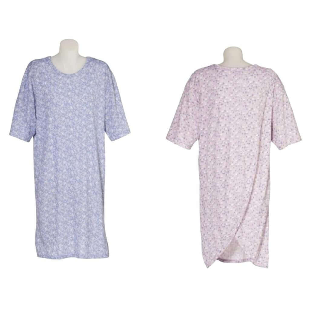 Adaptive Short Sleeved Nightie Petal Back Clothing - Senior Style