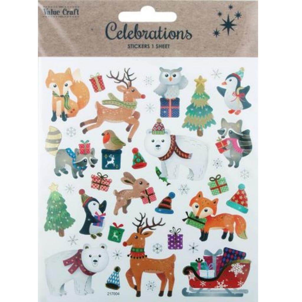 Assorted Christmas Stickers 1 Sheet - Senior Style