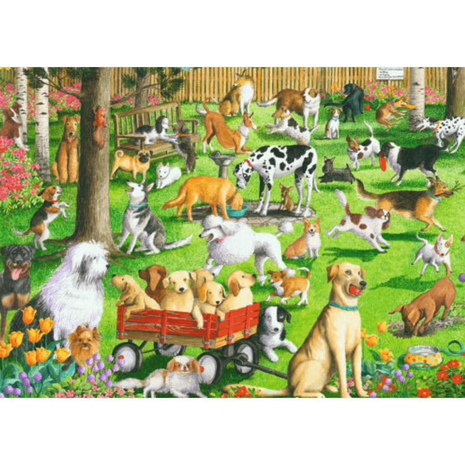 At The Dog Park - 500 Large Piece Jigsaw Puzzle - Senior Style