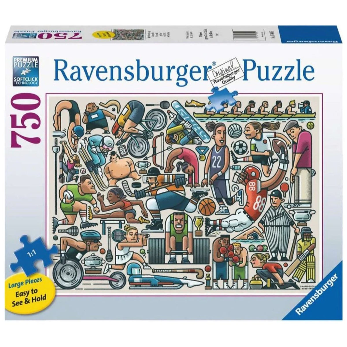 Athletic Fit - 750 Large Piece Jigsaw Puzzle - Senior Style