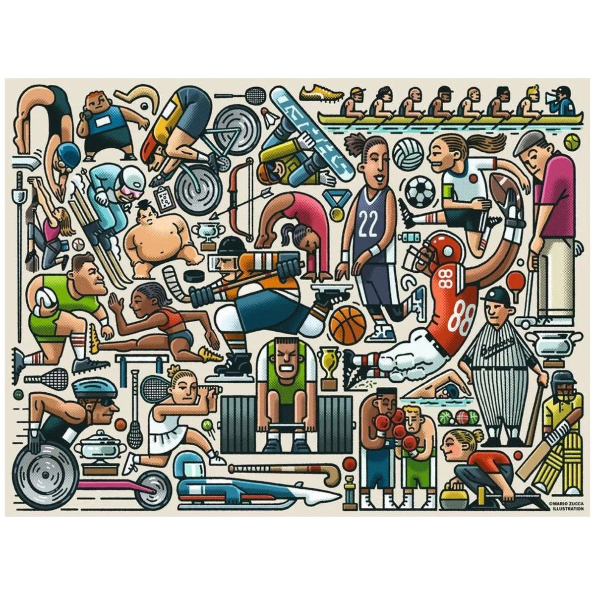 Athletic Fit - 750 Large Piece Jigsaw Puzzle - Senior Style