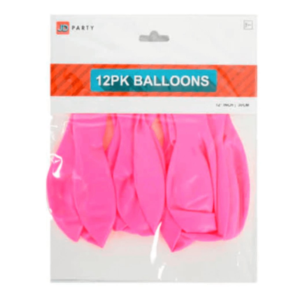 Balloons Pink Pack Of 12 - Senior Style