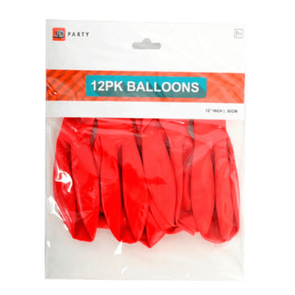 Balloons Red Pack Of 12 - Senior Style