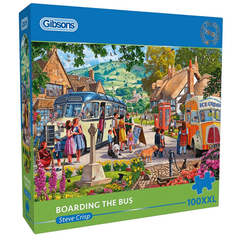 Boarding the Bus - 100 XXL Piece Jigsaw Puzzle - Senior Style