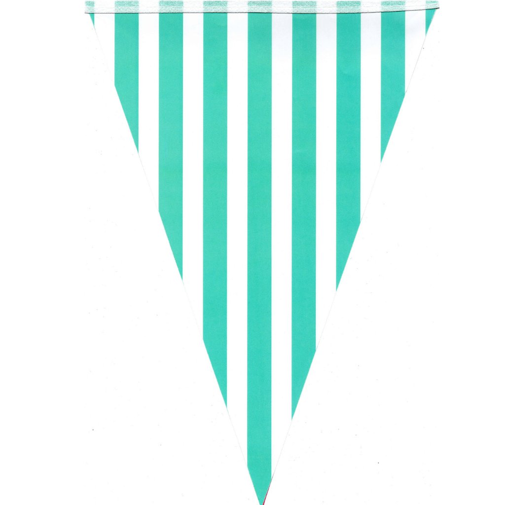 Bunting Flags Stripe Cyan - Senior Style