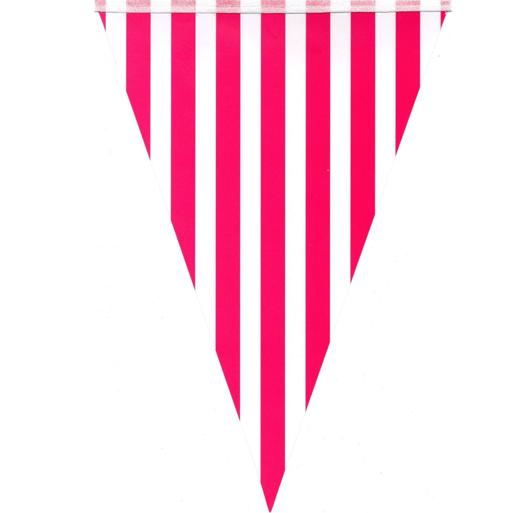 Bunting Flags Stripe Pink - Senior Style