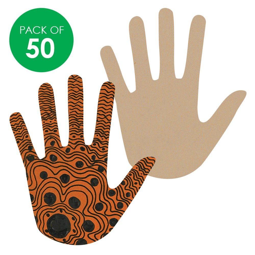 Cardboard Hands Pack of 50 - Senior Style