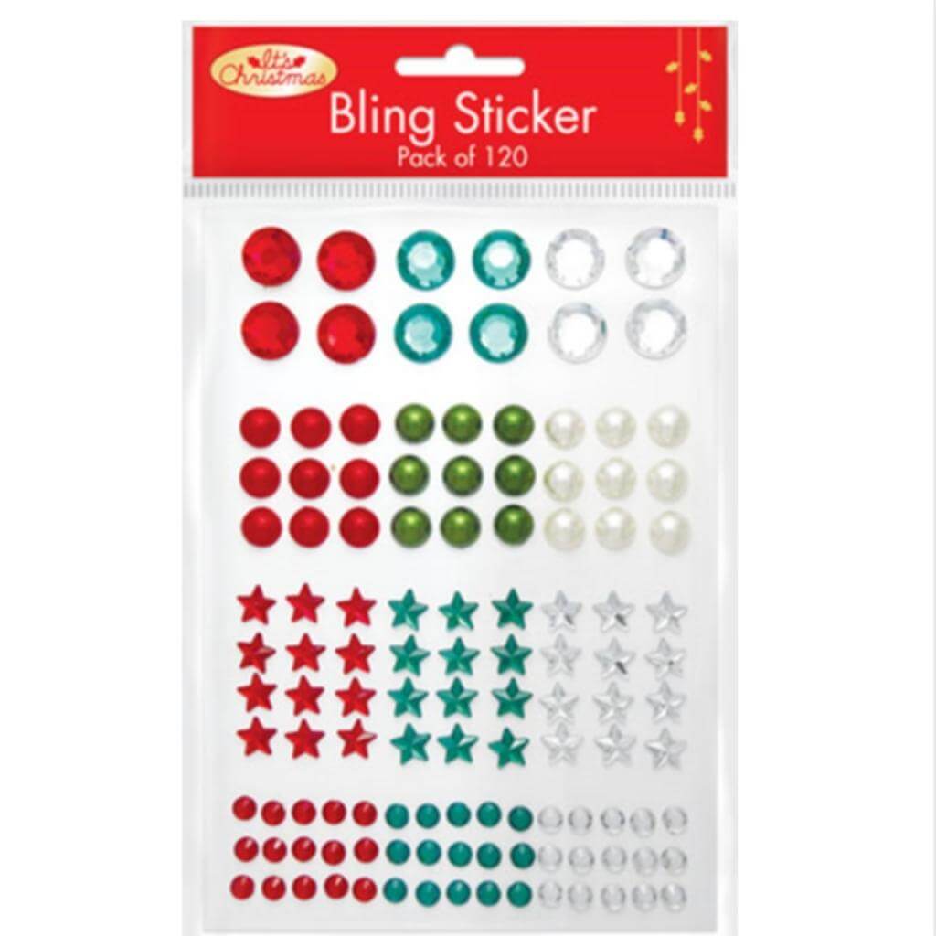 Christmas Bling Stickers 120 Pack - Senior Style