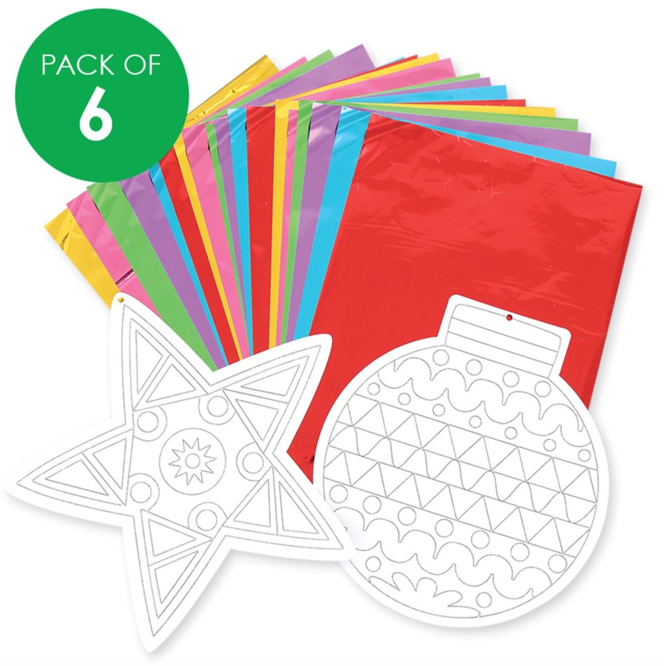 Christmas Foil Art Kit - Pack of 6 - Senior Style