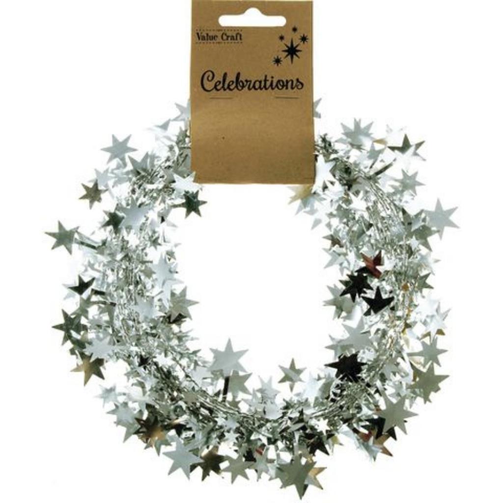 Christmas Garlands Large Stars 7m Various Colours - Senior Style