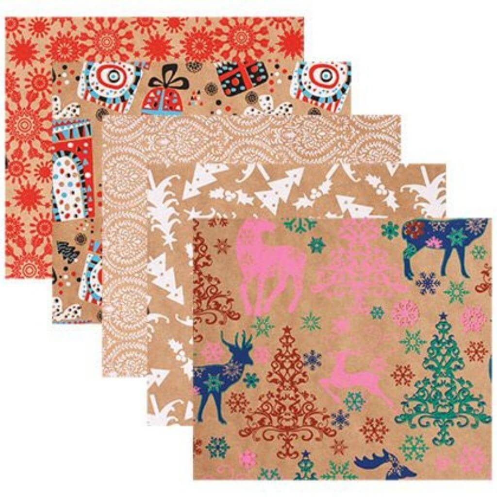 Christmas Kraft Paper Pack of 40 - Senior Style