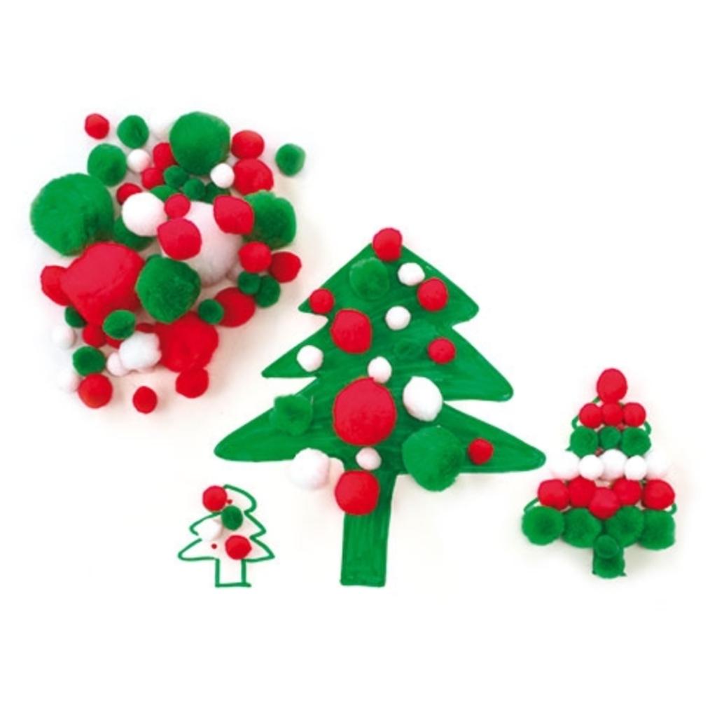 Christmas Pom Poms - Pack of 150 - Senior Style