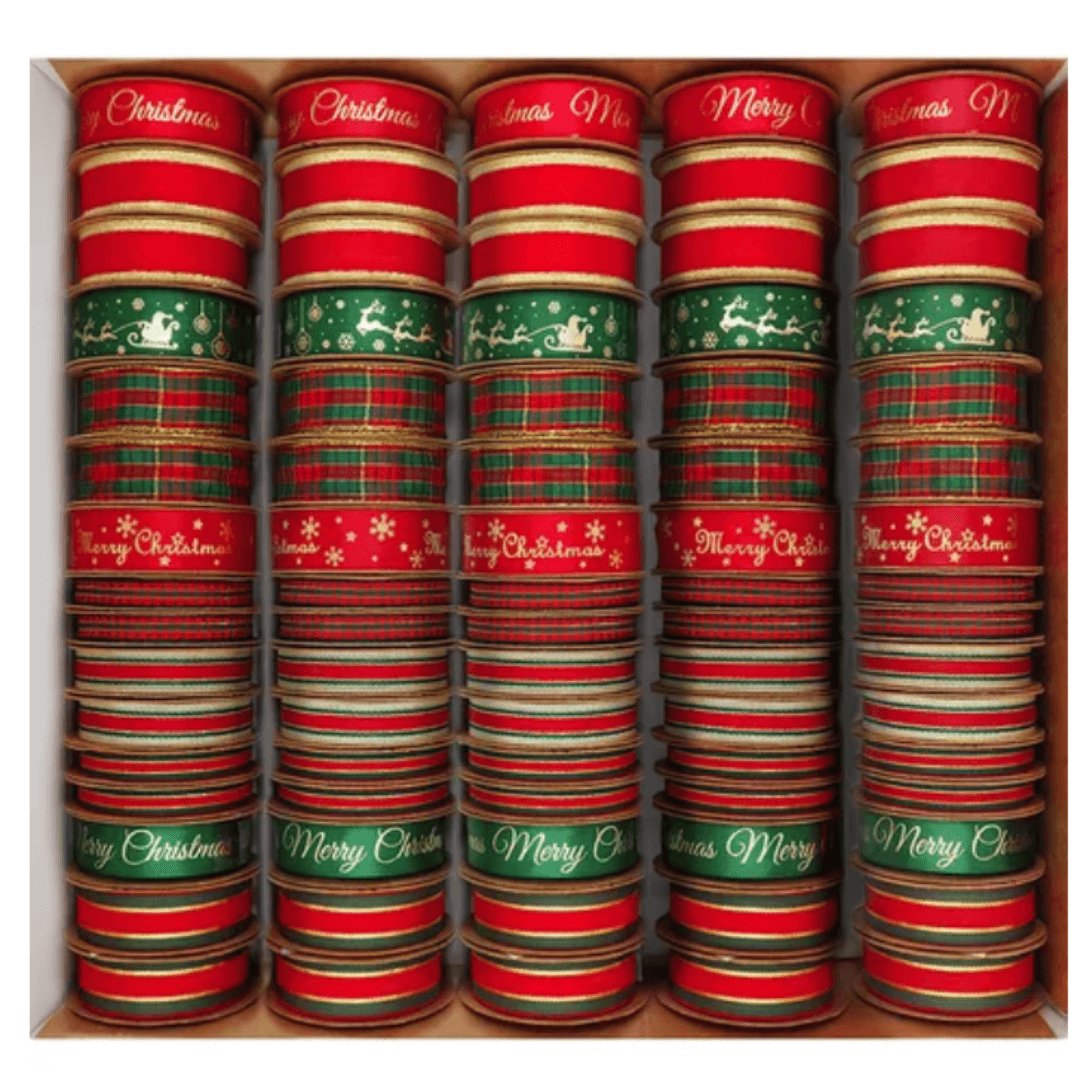 Christmas Ribbon 16 Rolls - Senior Style