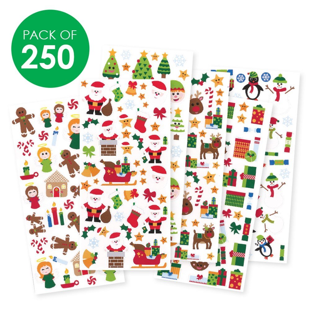 Christmas Stickers - Pack of 250 - Senior Style