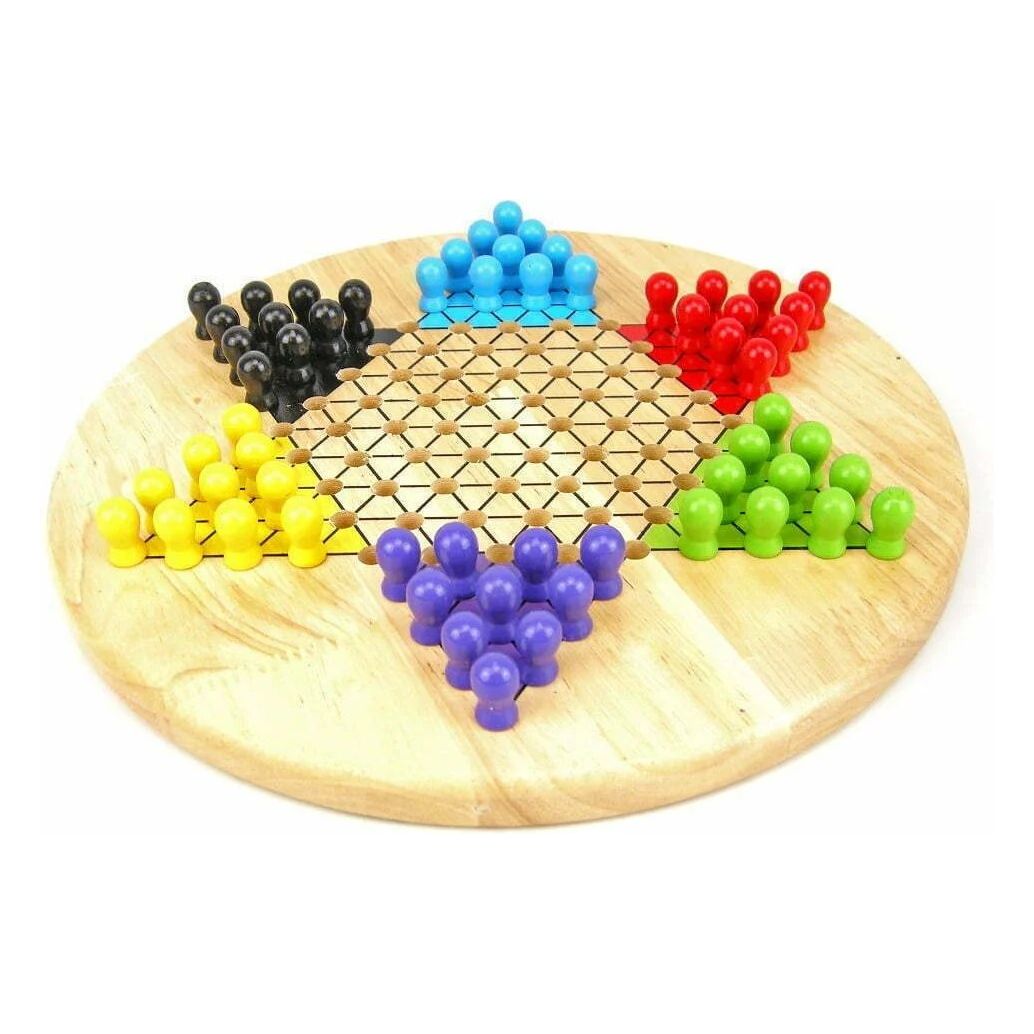 Classic Wooden Chinese Checkers - Senior Style