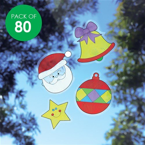 Colour Your Own Window Clings - Christmas - Pack of 80 - Senior Style