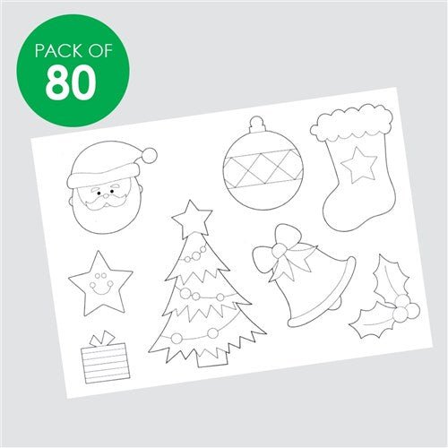 Colour Your Own Window Clings - Christmas - Pack of 80 - Senior Style