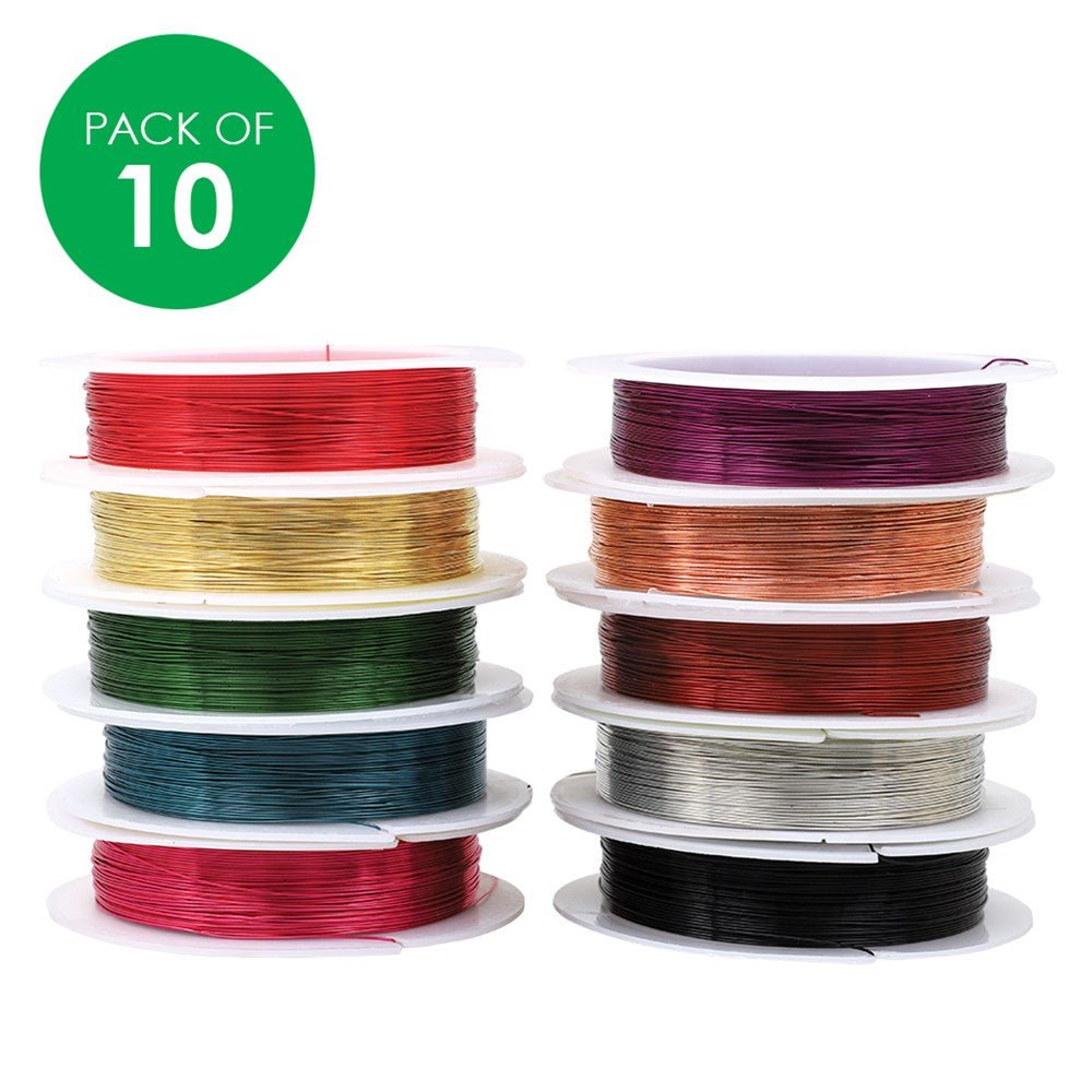 Coloured Beading Wire - Pack of 10 Colours - Senior Style