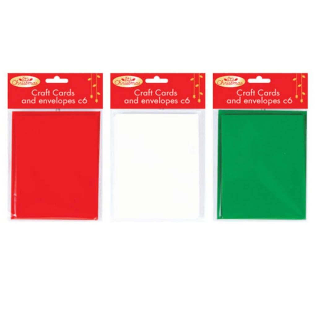 Coloured Blank Christmas Cards & Envelopes - Senior Style