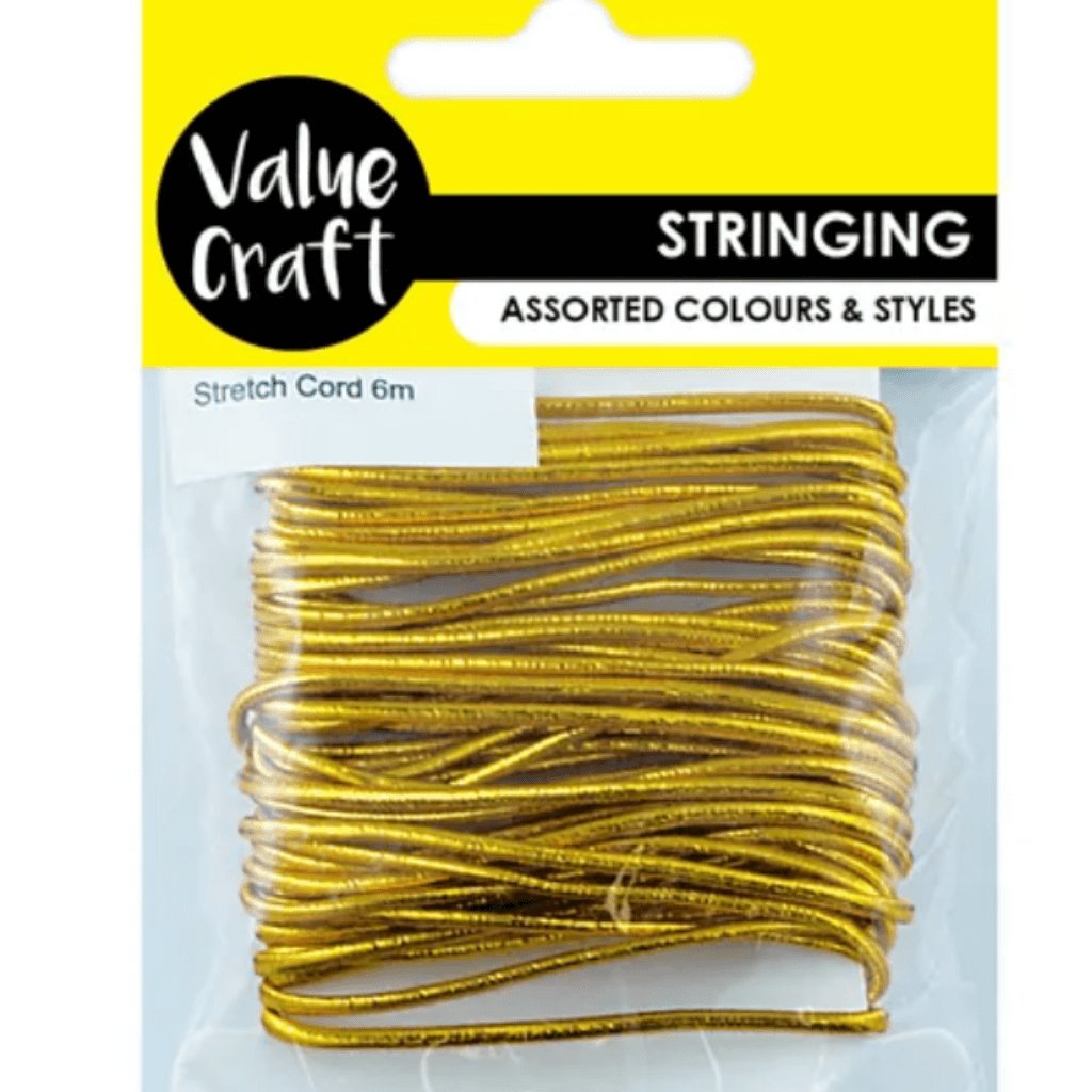 Craft Elastic Stretch Cord Gold 6m - Senior Style